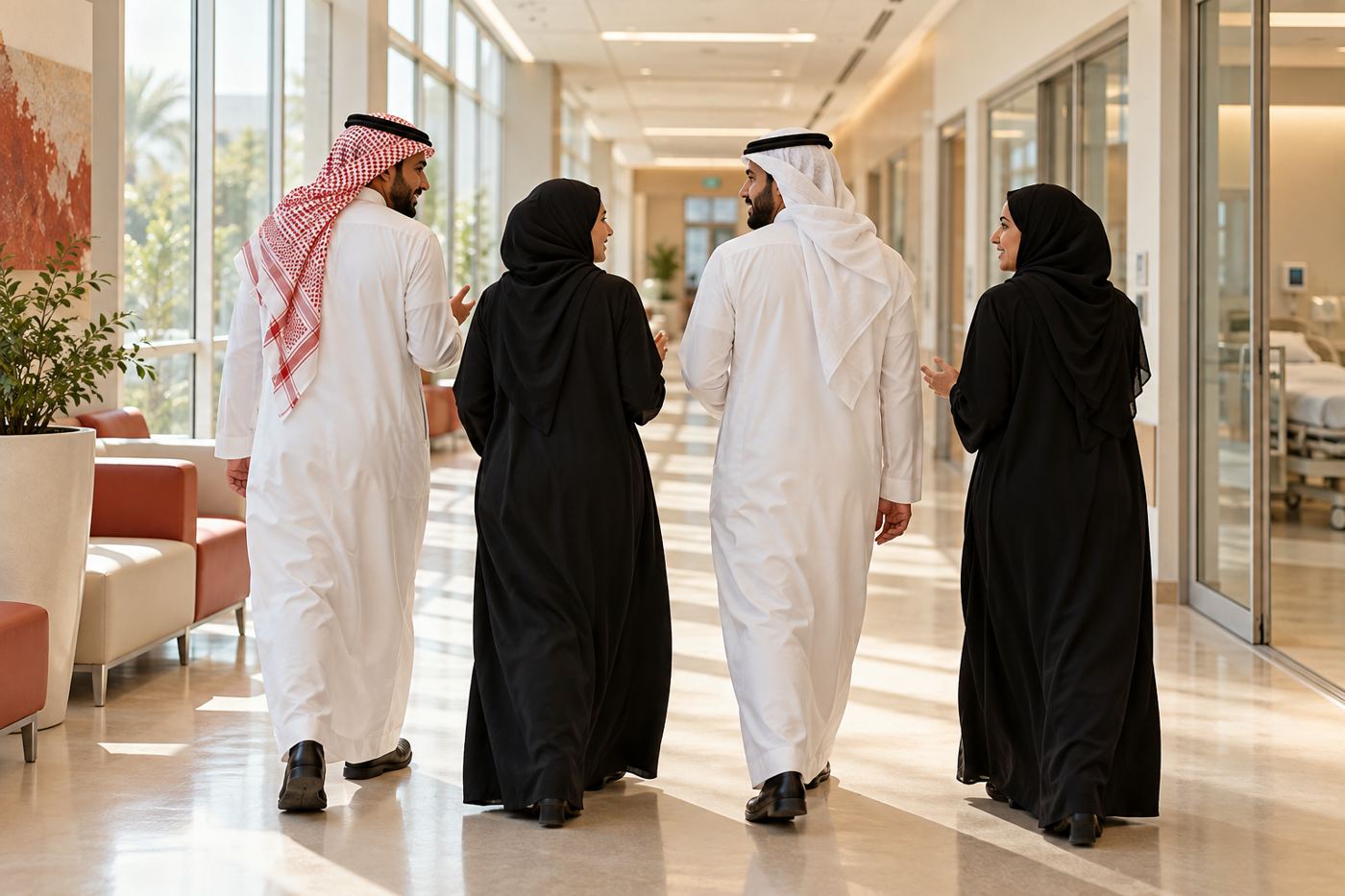 فريق كورال في ممر مستشفى
